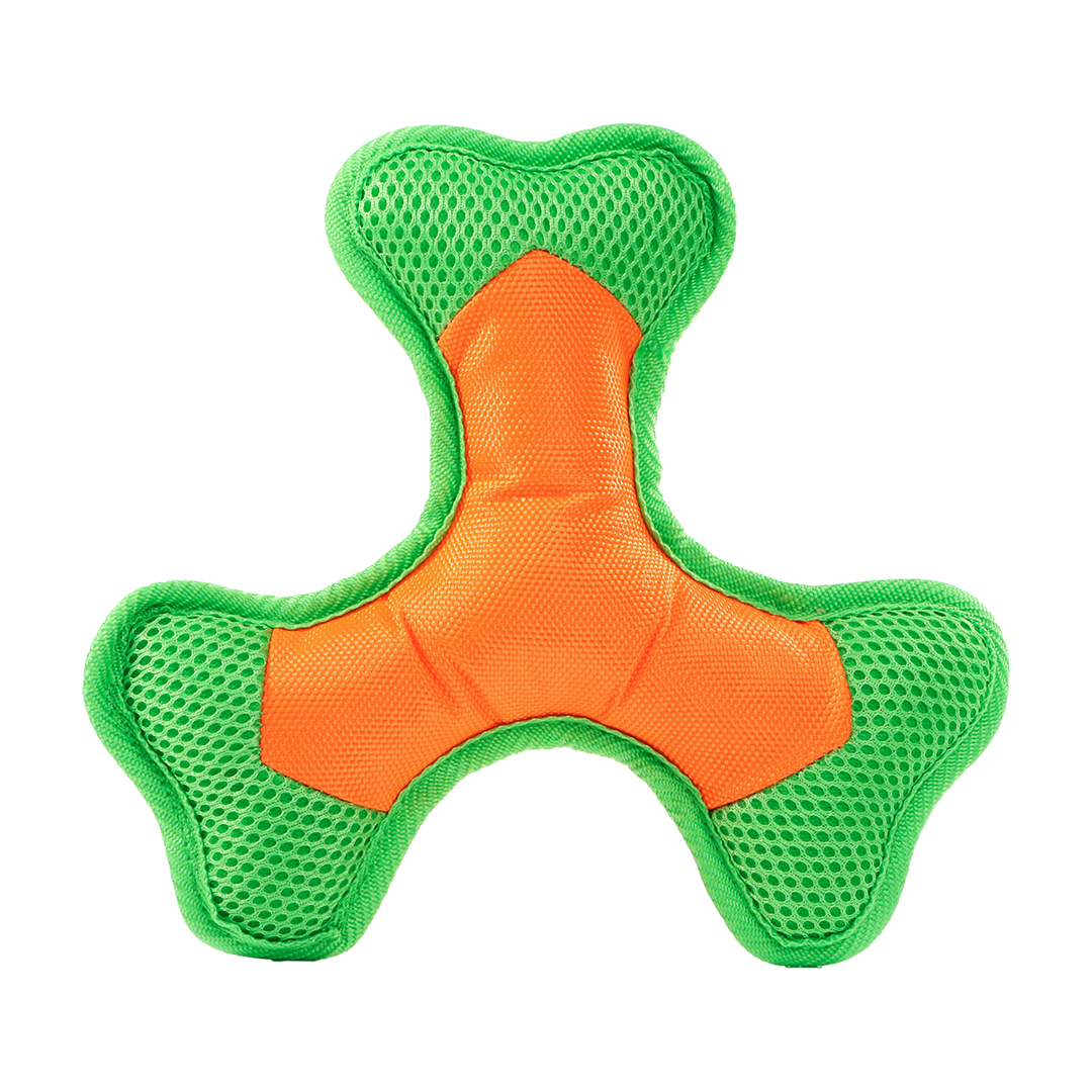 M170051-Dog toy Flying Triple-orange/green-S
