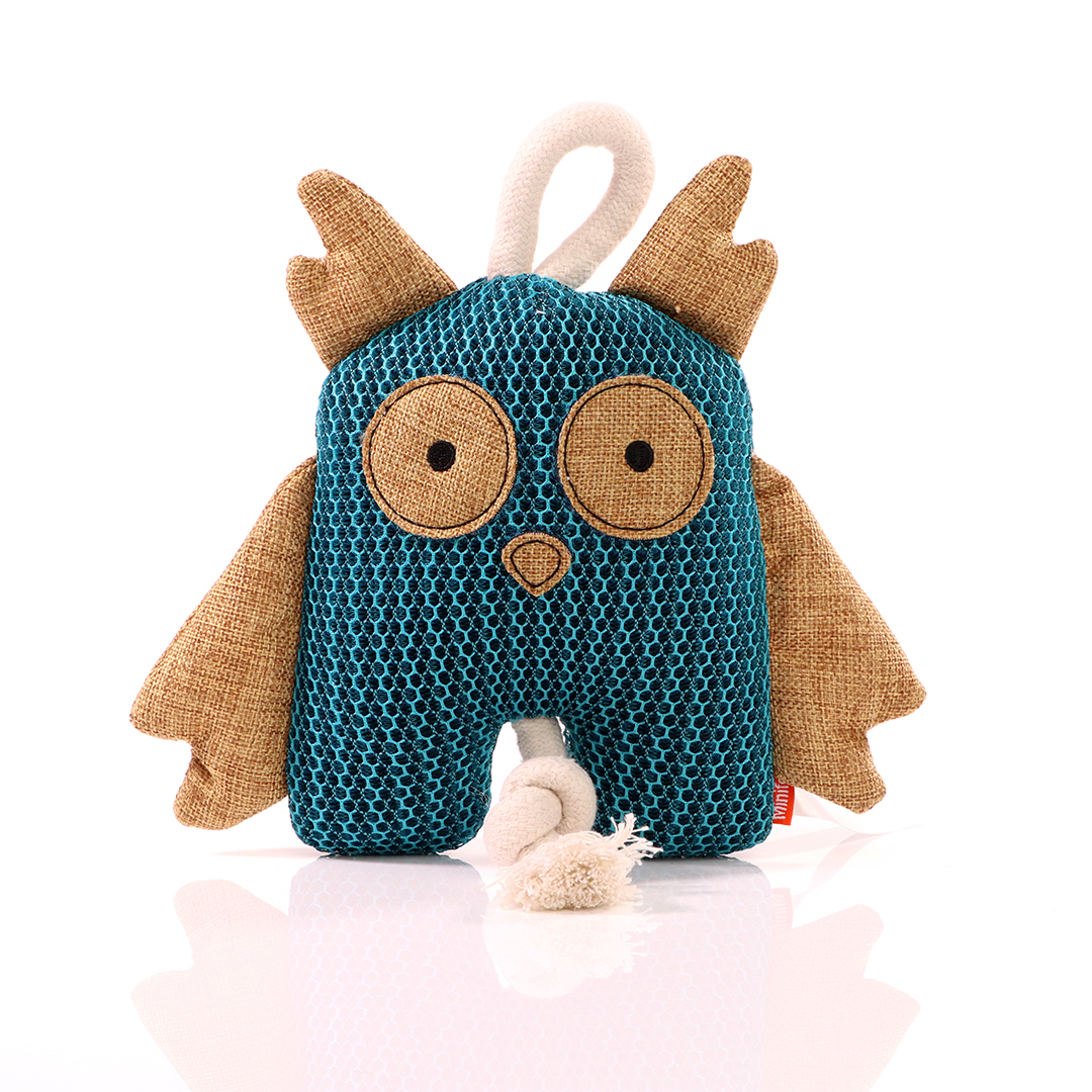 M170030-Dog toy owl-blue-one size