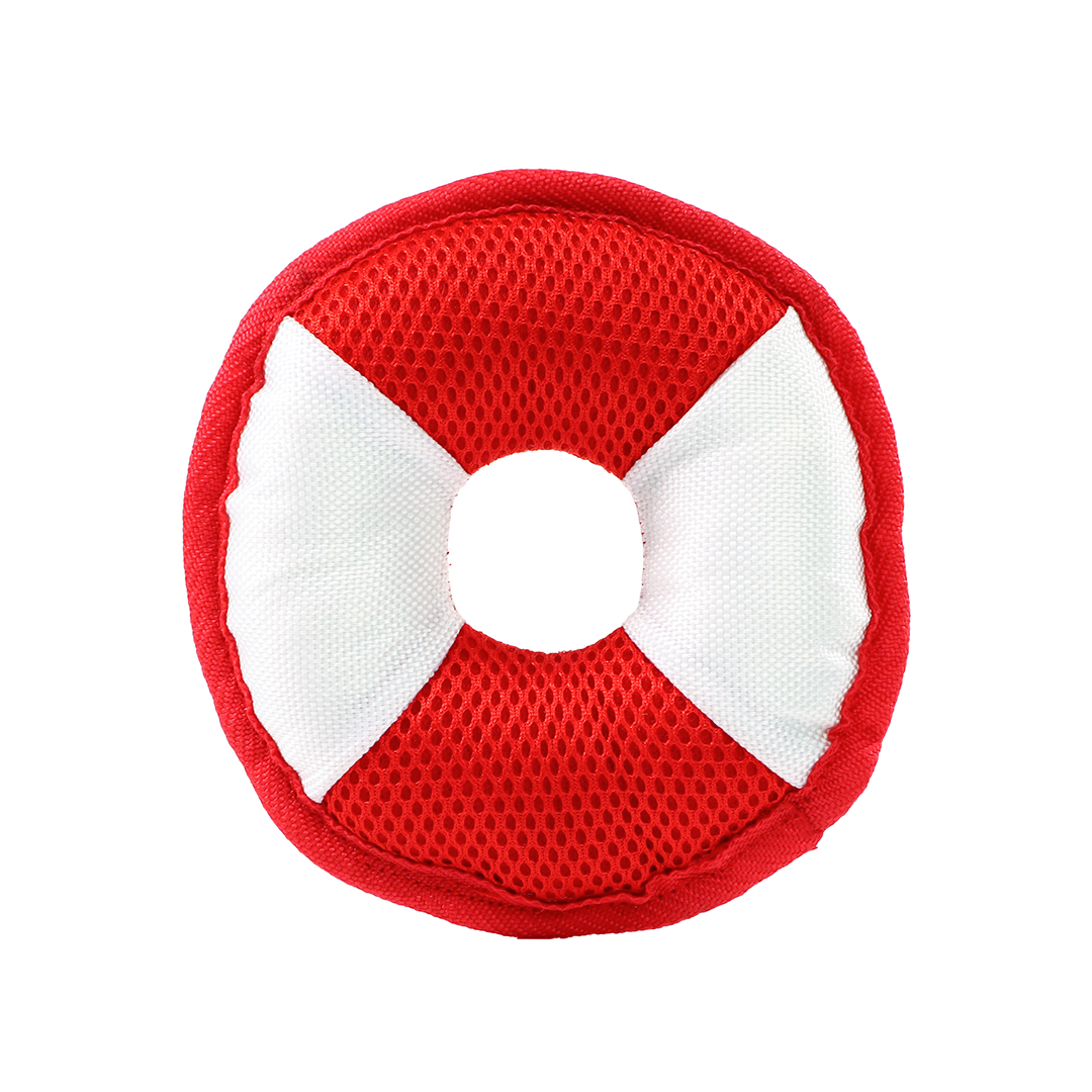 M170050-Dog toy Flying Disc-white/red-S