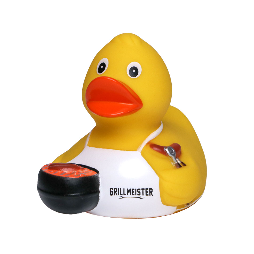 M181001-Squeaky duck BBQ with slogan-multicoloured-one size
