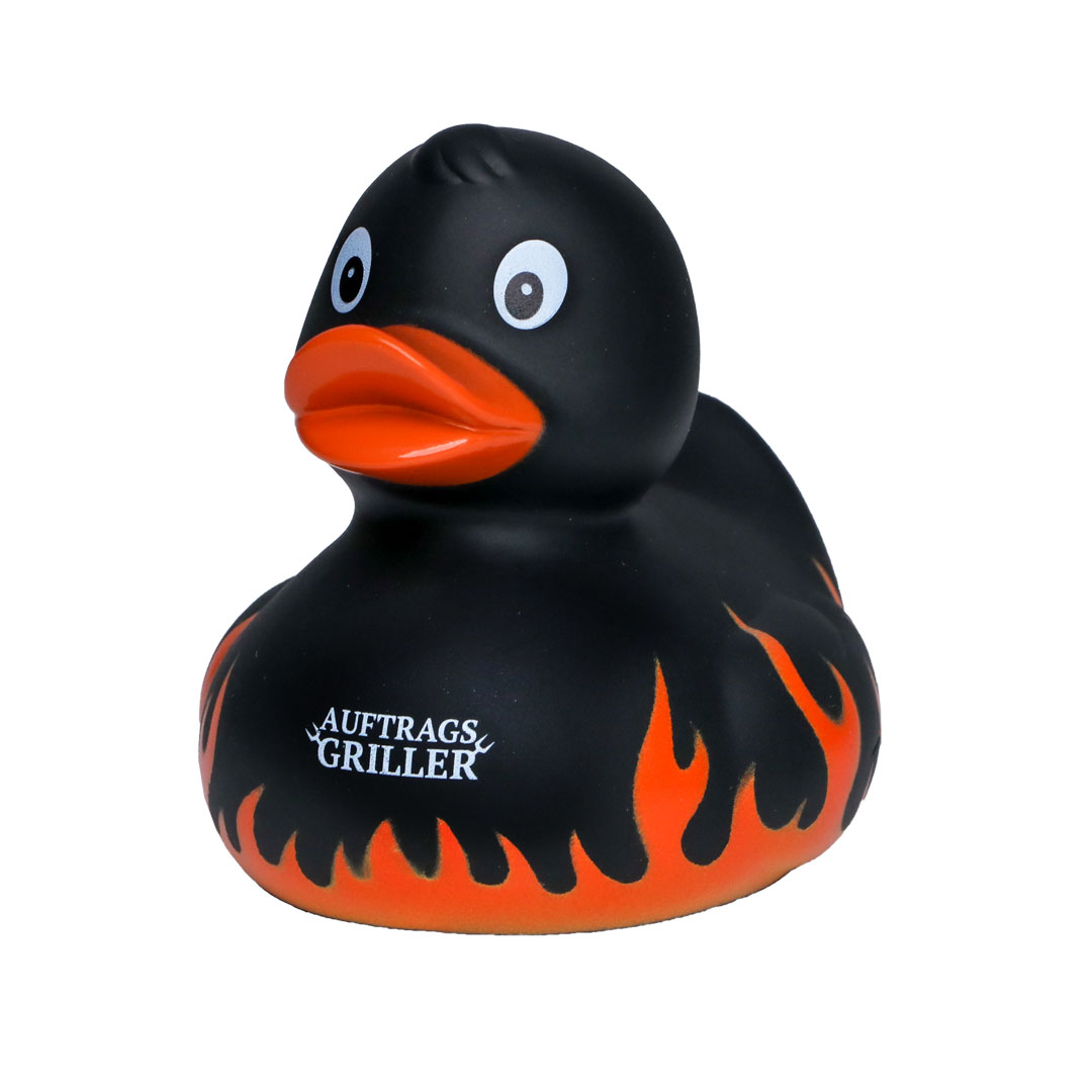 M181002-Squeaky duck flames with slogan-black-one size