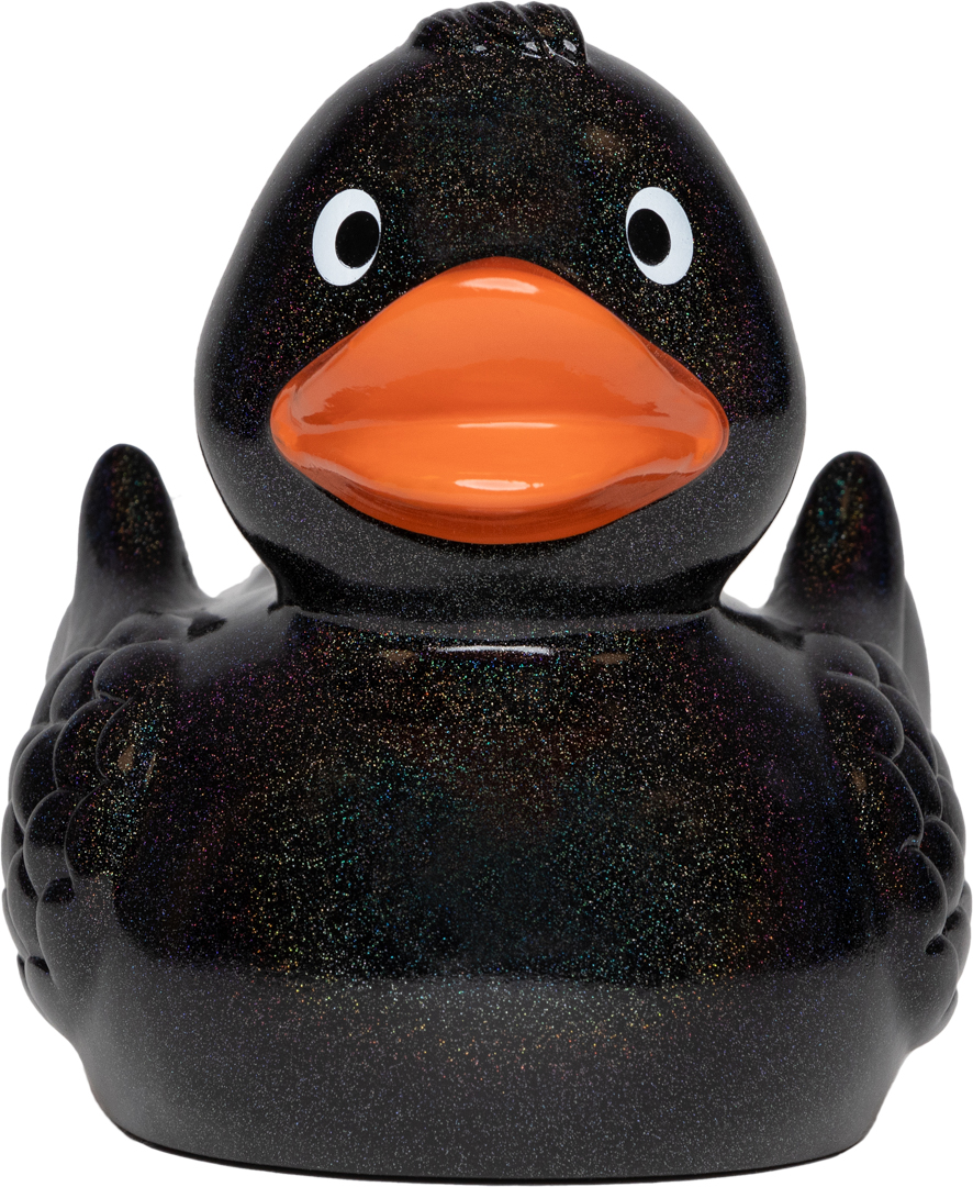 Squeaky duck classic black/glitter