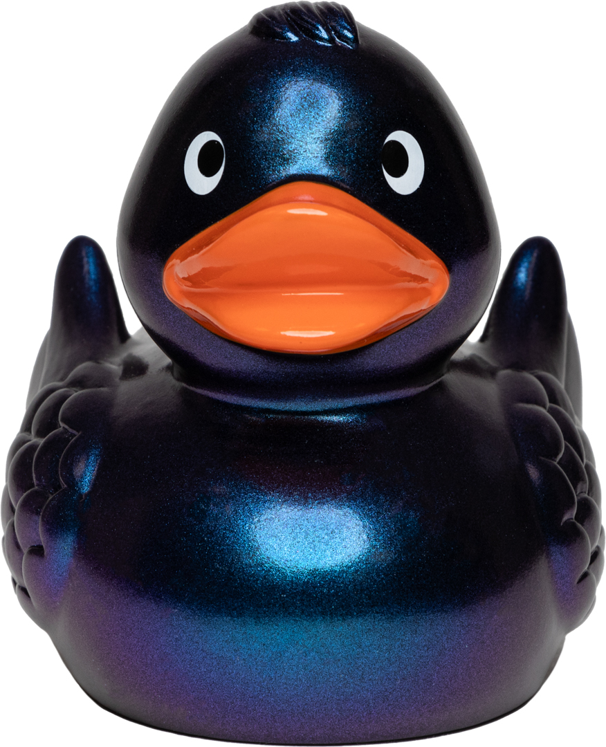 Squeaky duck classic metallic blue