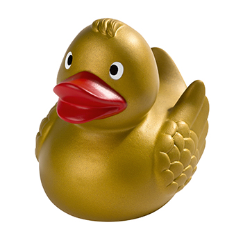 Gold squeaking duck