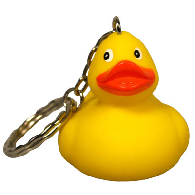 squeaking duck with keychain
