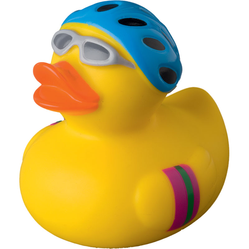 Cyclist squeaking duck