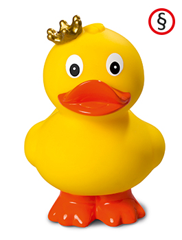 squeaky duck crown, upright