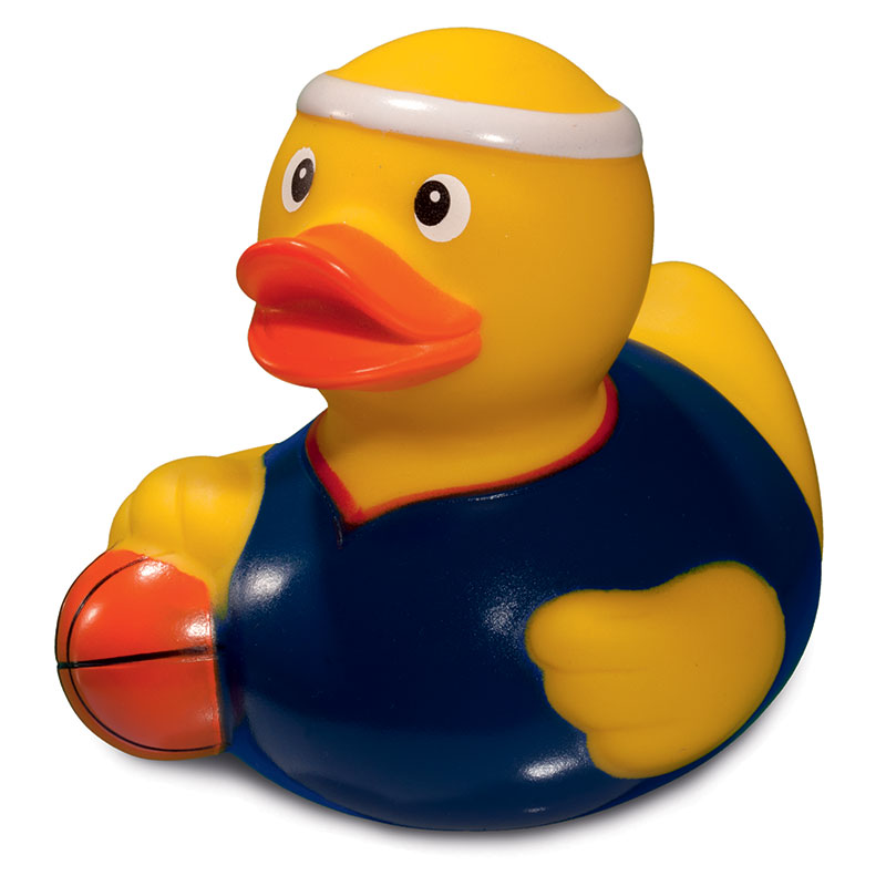 Basketball squeaking duck