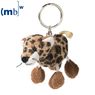 plush keychain leopard