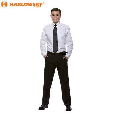 Mens long sleeve shirt - Basic - white