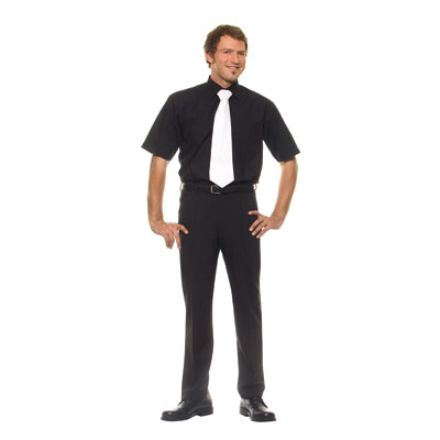 Mens short sleeve shirt - Basic - black