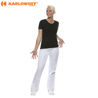 Ladies pull on trousers - BARCELONA - white