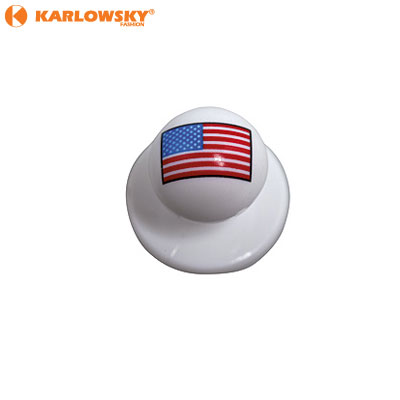 Buttons - USA - white with USA flag