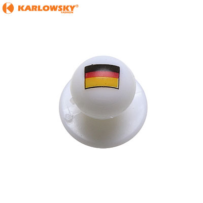 Buttons - Germany - white with German flag