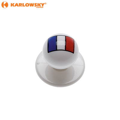 Buttons - France - white with French flag