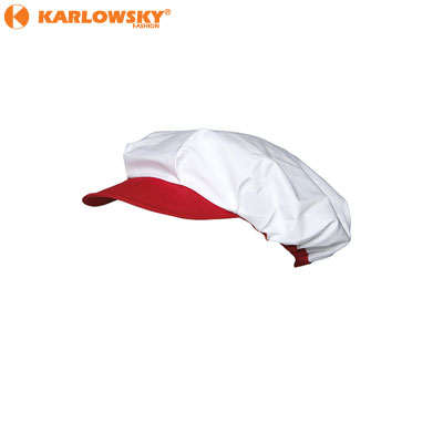 Butchers cap - Nikola - white/red